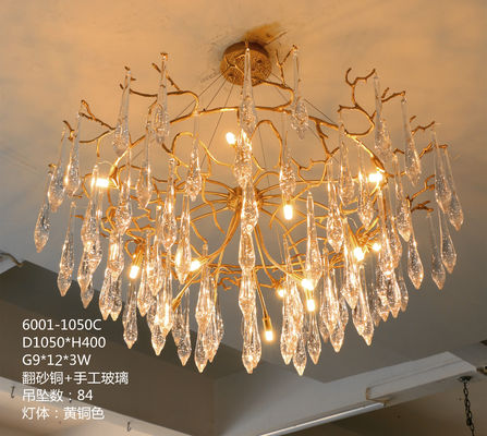 New Luxury Crystal Chandelier with Copper Branch Lighting 2025 Living Room Dining Room Bedroom Study Lamps