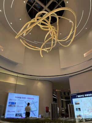 Customized Art Crystal Ribbon Chandelier for Banquet Halls Clubhouses Hotel Lobbies Sales Departments Non-Standard Projects