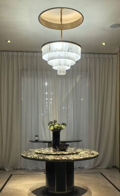 Zhongshan High Quality Modern Round Alabaster Balloon Dinning Plaster Chandelier New Designer Long Marble Lights for Home