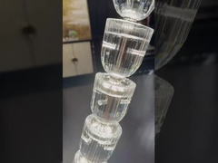 새로운 거품 거실 크리스탈 기둥 LED 조명 럭셔리 간단한 긴 밸런트 램프 빌라 듀플렉스 계단