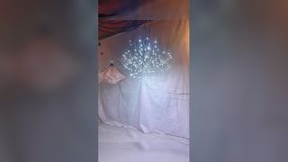 시계: E14 LED 크리스탈 펜던트 샹들리에 조명 조절 가능한 색온도 쇼케이스