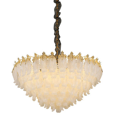 265V에 대한 빌라 호텔 금 크리스털 샹들리에 작업등 L52*H33cm AC85V