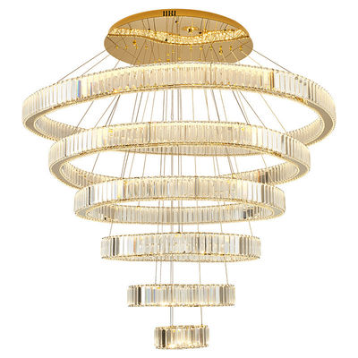 다층 하이엔드 로이어 대형 로이어 선데리어 수직 반지 Pendant Light Rustproof