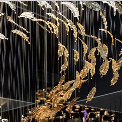 소매 현대 고급 꽃 잎 모양 타운 크리스타스 부풀린 치후리 무라노 유리 사불 부품 호텔 천장 장식