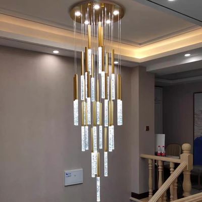 호텔 복도 계단 크리스탈 막대기 Pendant Light Balcony Hallway Hanging Fixtures