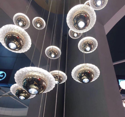 창의적인 비행 접시 장식 침실 침대 옆 LED 밸런트 램프 현대 금 식당 바 LED 밸런트 라이트