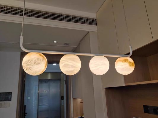 Strip Chandelier Dining Table Lamp Large Size Hanging Installation Designer Island Table Lamp