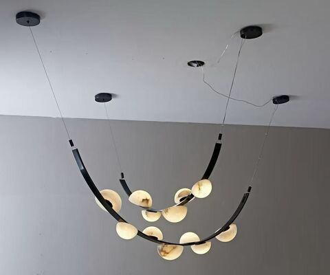 북유럽 모던 눈꽃 대리석 샹들리에 (식당, 서재, 호텔용) E26 AC 심플 크리에이티브 디자이너 거실 조명